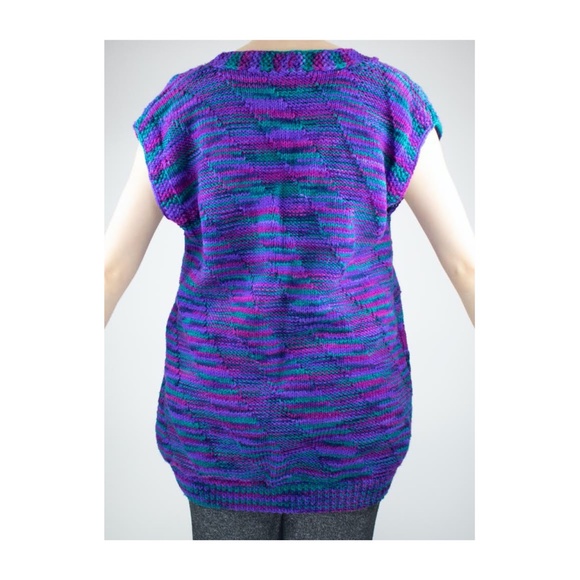 Vintage 1980’S V Neck Knit Sweater Vest - Picture 3 of 3